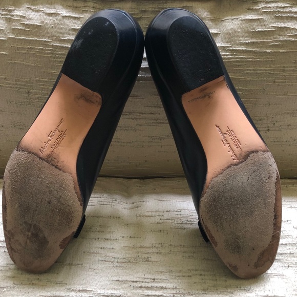 Vintage.🇮🇹 Classic Lillaz in Navy Blue 7 1.2 AA - Picture 4 of 5